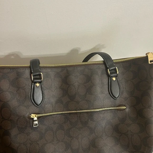 Coach Brown Shoulder Bag with Signature Monogram - Picture 9 of 11